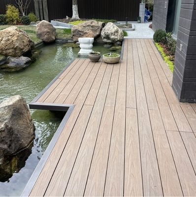 150*25mm WPC Decking FIRST-CLASS Grade Hardwood Composite Flooring για εξωτερική βεράντα